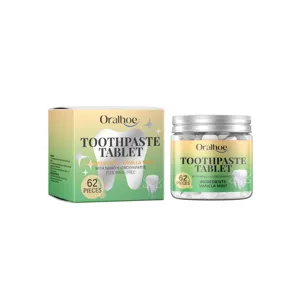 Oralhoe Comprimés Dentifrice Menthe Vanille 62 Pcs Hydroxyapatite Nanométrique Sans Fluor