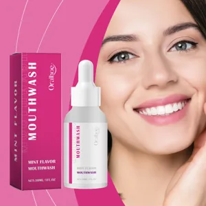 Oralhoe Mint Mouthwash Refreshing Liquid Oral Care Breath Freshener Teeth Cleaning Daily Use Gentle Formula