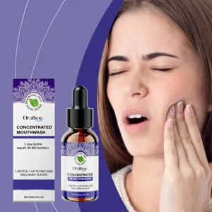 Oralhoe concentrated mouthwash 60ml wild mint flavor fresh breath oral care portable bottle