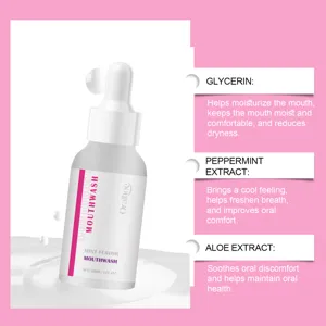 Oralhoe 30ml mint mouthwash with dropper bottle design, refreshing breath and care.