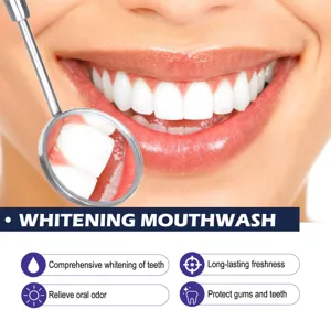 EELHOE Whitening Mouthwash provides deep cleaning, comprehensive tooth whitening, and fresh breath.