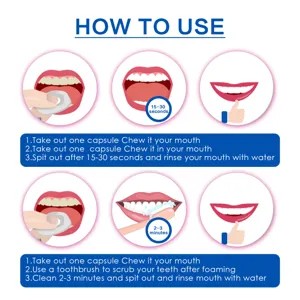 EELHOE mouthwash tablets user guide detail instruction graphic for fresh breath and teeth clean