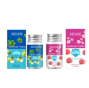 EELHOE Portable Mouthwash Tablets Oral Care Fresh Breath Dental Care Freshener 30 Pcs