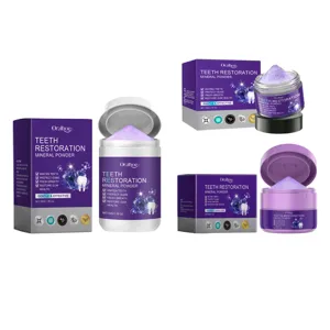 Oralhoe purple teeth restoration mineral powder deep cleaning whitening oral care 50g 30g