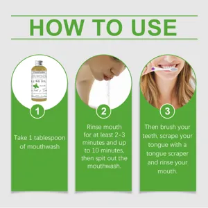 Coconut mint mouthwash herbal oral care fresh breath daily oral hygiene 4 oz bottle natural formula