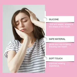 Vue détaillée des avantages de la gouttière de nuit en silicone, douce et sûre.