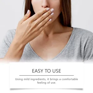 Detailed view of herbal coconut mint mouthwash showcasing mild ingredients for fresh oral care.
