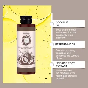 Oralhoe coconut mouthwash oil 100ml herbal cleaning fresh breath oral care detail image