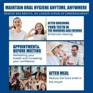 Portable oral care mouthwash designed for fresh breath anytime and anywhere, ideal for daily use.