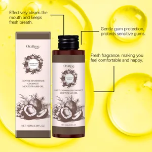 Oralhoe natural coconut mouthwash oil herbal oral cleaning and fresh breath 100ml bottle