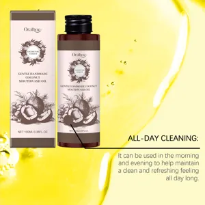 Oralhoe natural coconut oil herbal mouthwash, refreshing breath and clean teeth, 100ml.