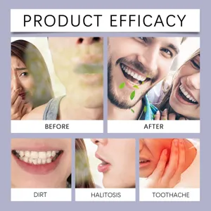 Professional oral care mouthwash detail image demonstrating effective teeth cleaning and fresh breath efficacy.