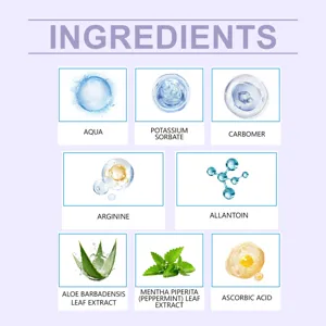 Infographie détaillée des ingrédients du produit de soins bucco-dentaires avec des actifs.