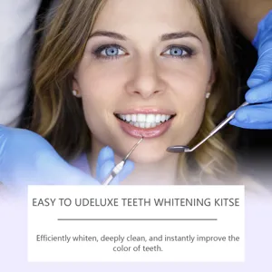 Vue détaillée du kit de blanchiment dentaire professionnel pour un sourire éclatant.