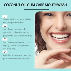 Coconut Oil Mouthwash Gum Care Fresh Breath Oral Hygiene Daily Clean Herbal Formula 500ml