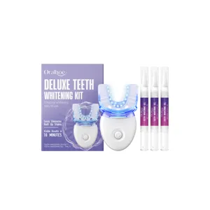 Kit de blanchiment des dents Oralhoe avec appareil LED et 3 stylos pour un sourire éclatant