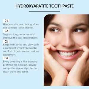 Dentifrice à l'hydroxyapatite pour un blanchiment doux, protection émail et soin pro.