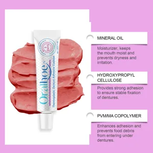 Crème adhésive pour prothèses dentaires Oralhoe 20g fixation forte coussinet confort.