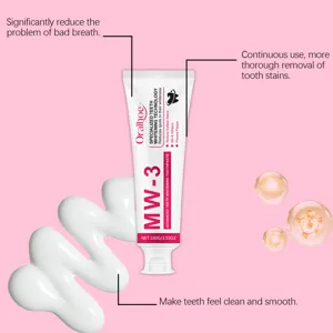 ORALHOE MW-3 dentifrice blanchissant avance 100g avec nettoyage en profondeur et anti-taches.