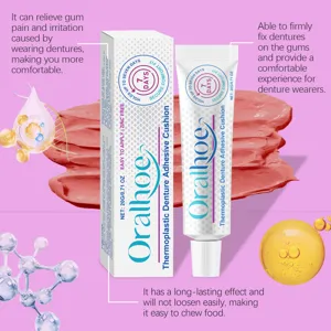 ORALHOE crème adhésive pour prothèses dentaires, 20g, assure confort et fixation longue durée.