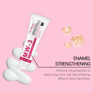 Oralhoe MW-3 dentifrice blanchissant avancé 100g, élimine les taches pour un sourire éclatant.