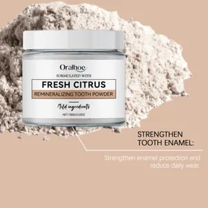 Oralhoe poudre dentaire agrumes reminéralisante 100g soin bucco-dentaire naturel protection émail