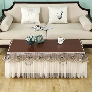 Housse de table basse rectangulaire anti-poussiere impermeable protection de meuble