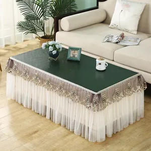 Housse de protection anti-poussière pour table basse imperméable nappe de salon style