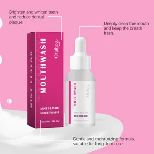 Oralhoe mint mouthwash for daily deep cleaning teeth, whitening and fresh breath care.