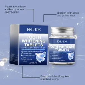 EELHOE tooth whitening tablets, portable solid toothpaste for fresh breath and bright smile.