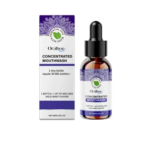 Oralhoe concentrated mouthwash wild mint flavor 60ml portable fresh breath oral care bottle