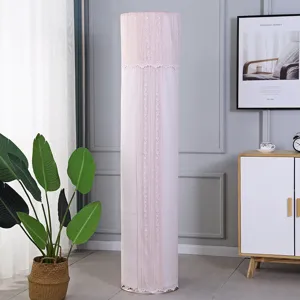 Copertura antipolvere in pizzo rosa per condizionatore a colonna cilindrica verticale