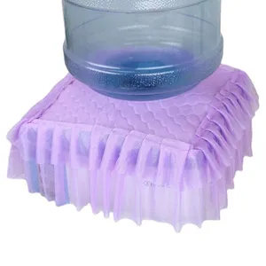 Purple lace water dispenser dust cover, Korean style ruffled fabric protector for home.