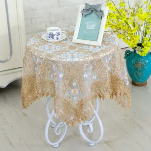 Lace Tablecloth Embroidered Floral Table Cover Vintage Coffee Table Dust Cover For Home Kitchen Dining Decor