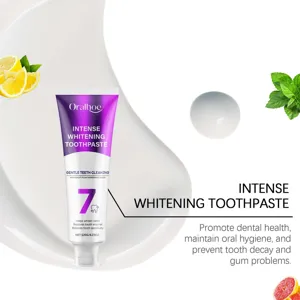 ORALHOE intense whitening toothpaste for gentle teeth cleaning, enamel care, and fresh breath.