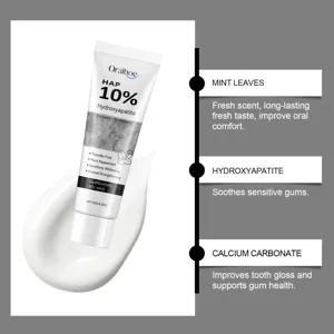 Oralhoe 10% Hydroxyapatit Zahncreme 120g Sanfte Aufhellung Frische Minze Pflege