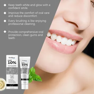 Oralhoe HAP 10% Zahncreme zur Aufhellung, sanfte Zahnfleischpflege und frischer Atem.