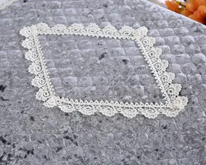 Korean style velvet lace toilet seat cover detail fabric mat dustproof soft home textile product.