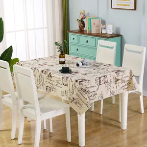 Tovaglia rettangolare in stile cartolina vintage per sala da pranzo e decorazione domestica.