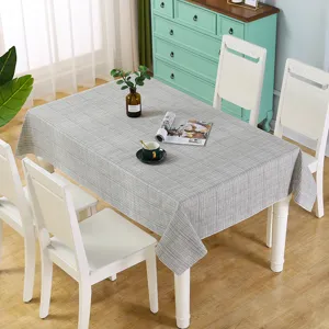 Tovaglia rettangolare a quadri grigi dal design moderno minimalista per decorazione tavola