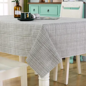 Tovaglia rettangolare minimalista moderna con motivo a quadri grigi per dettagli di arredo.