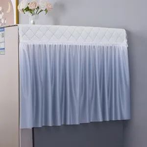 Refrigerator dust cover washing machine top protection cloth with blue gradient lace trim 1pc