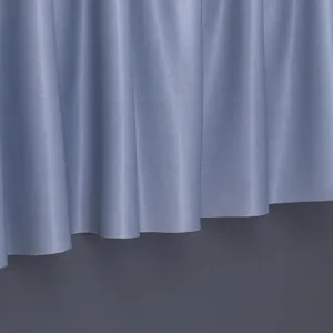 Light blue grey pleated dust cover fabric detail, sleek modern home appliance drape material.