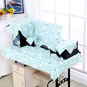 Komplettes minzgrünes florales Computer-Staubschutz-Set für Monitor, CPU, Tastatur und Boxen
