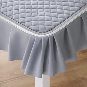 Fundas para silla de comedor acolchada cojin con detalle de falda plisada hogar