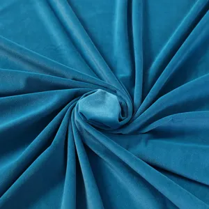 Blue velvet fabric detail, soft texture and elegant spiral drape for chair covers and tables.