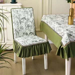 Housse de chaise de salle à manger imprimée botanique, ensemble universel élégant.