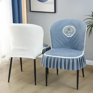 Italian high-end dining chair cover, full wrap backrest universal stretch chair slipcover