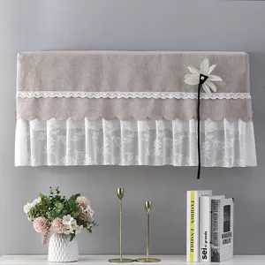 Elegante copertura antipolvere in pizzo per condizionatore d'aria con decorazione floreale