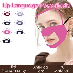 Integrierte transparente Lippenlese-Maske mit Antibeschlag-TPU-Linse in mehreren Farben